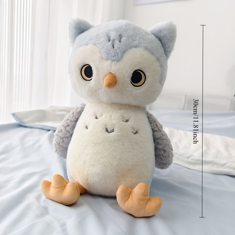 11.81in Owl Plush Light Gray - Perfect for Christmas & Halloween