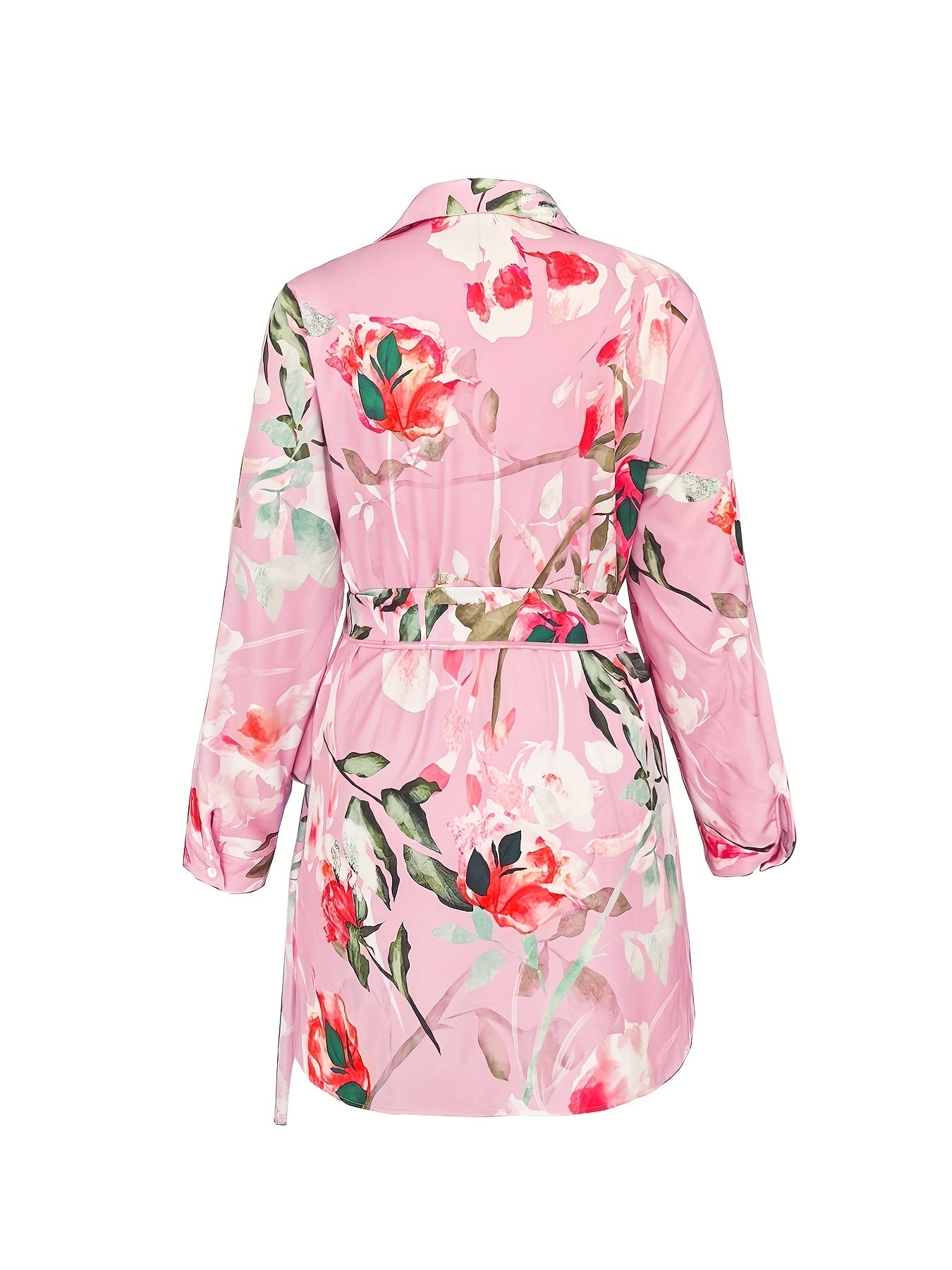  Women's Floral Print Blouse Long Sleeve