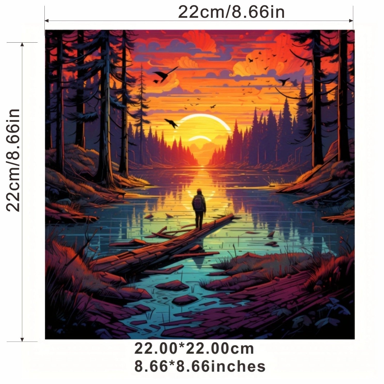 Lake Heat Transfer Vinyl Iron On Patch For Men