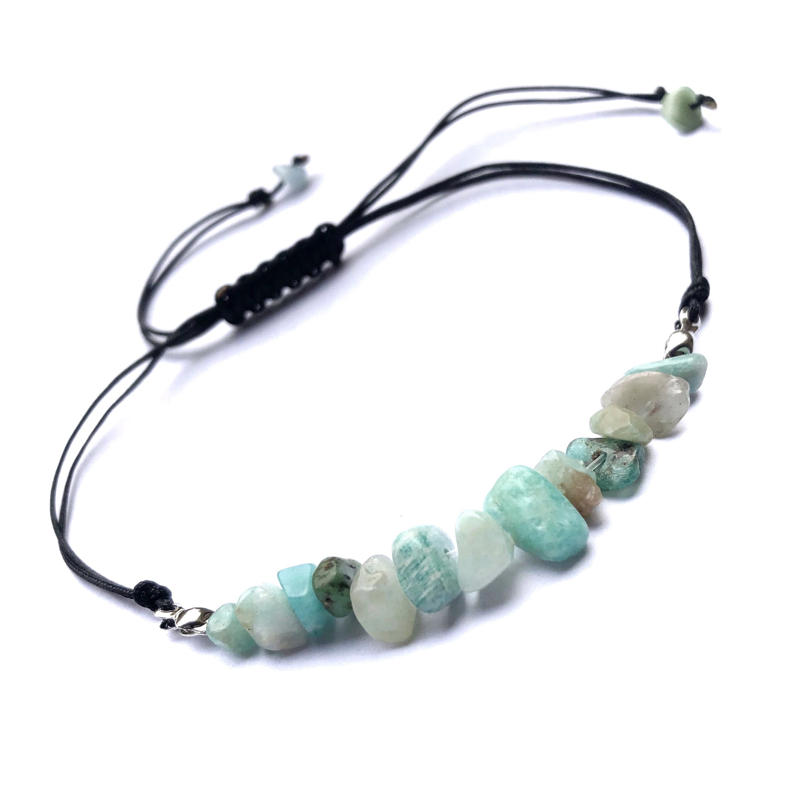 Miniy Stone Woven Bracelet Natural Stone Beads Braided Rope Stone Bracelet