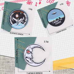 Circular Embroidery Badges Clothing Repair Patches For Men Costumes