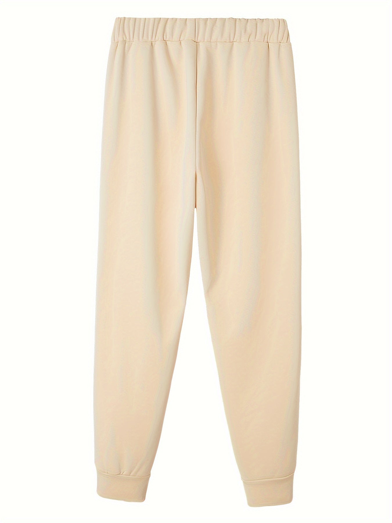  Leopard Print Fleece Joggers Elastic High Rise Pants