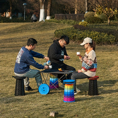 Portable Folding Stool Lightweight Plastic Stool With Carry Bag