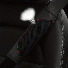 1pc PU Leather 3D Mesh Car Seat Belt Shoulder Protector Cover
