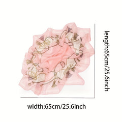 Chain Print Chiffon Neckerchief Scarf Bandana Head Wrap Hair Accessory