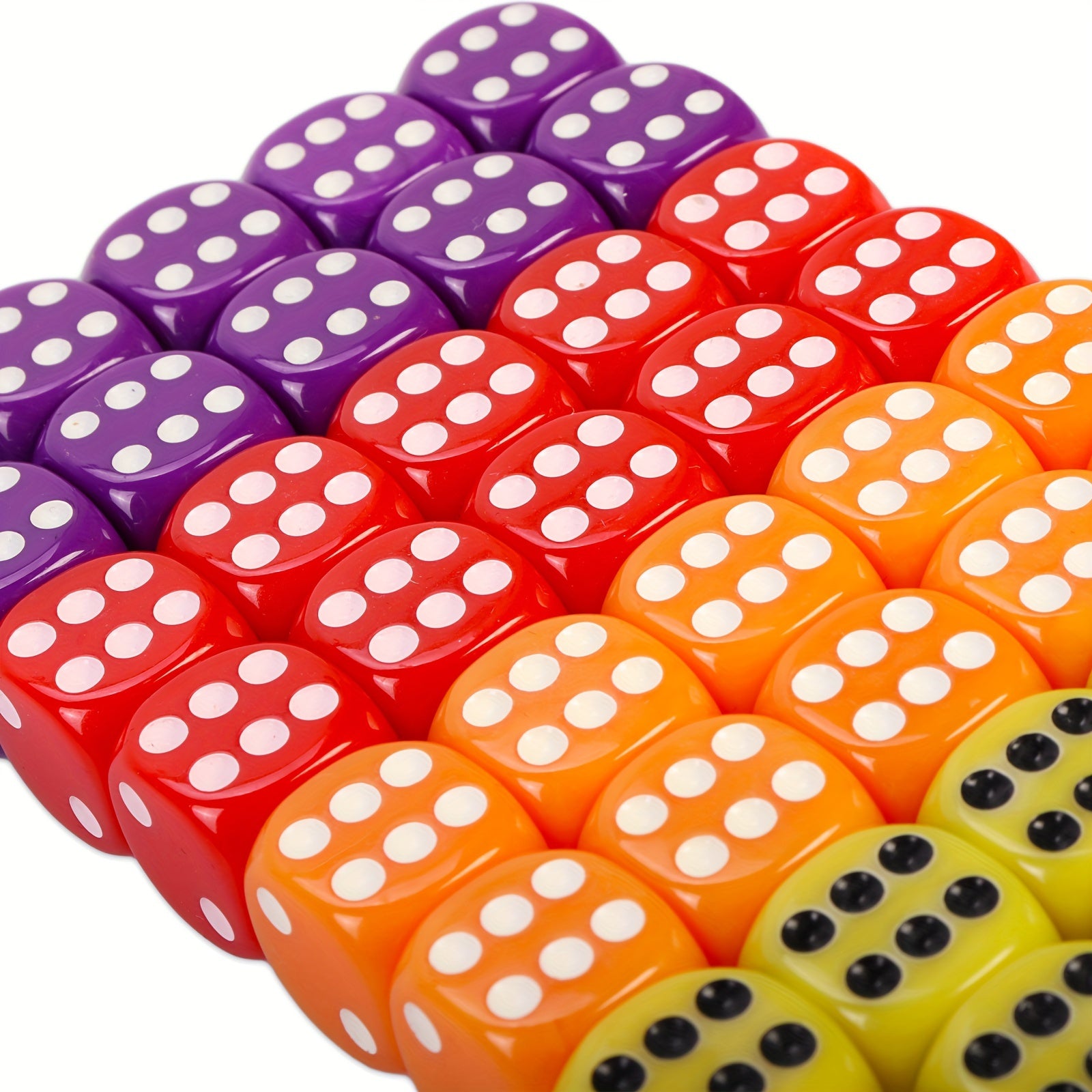 80pcs 16mm Colorful Dices With Flannelette Bag for Adults Games