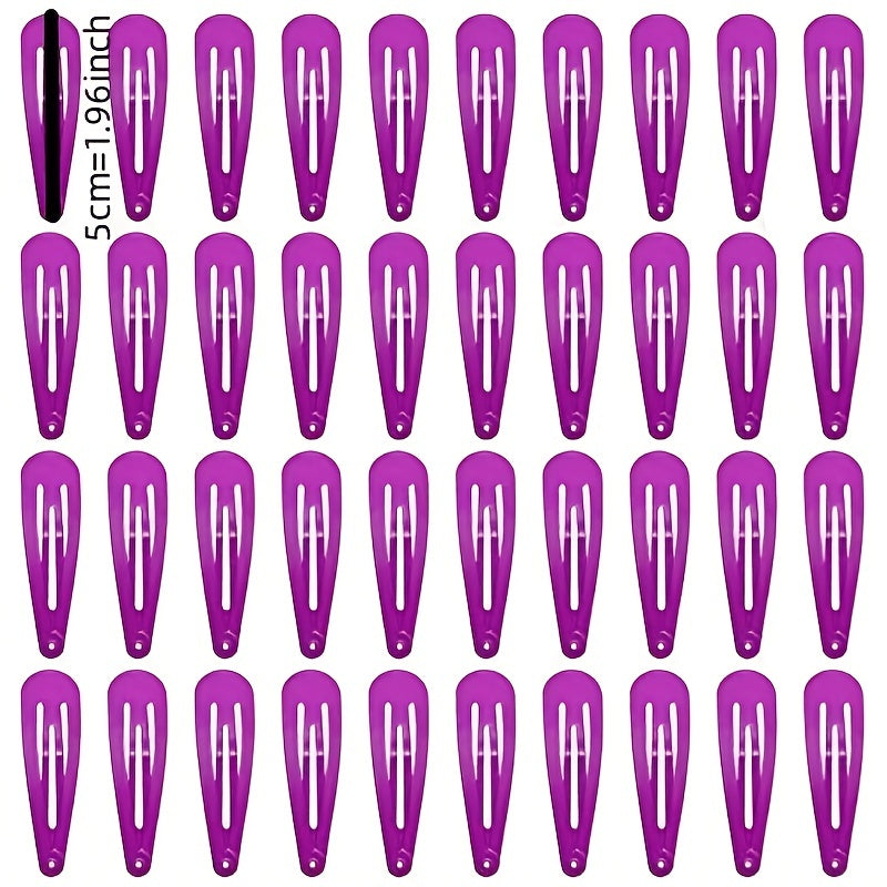 40pcs Baby Girl's Snap Clip Metal Hair Clip Hair Accessories