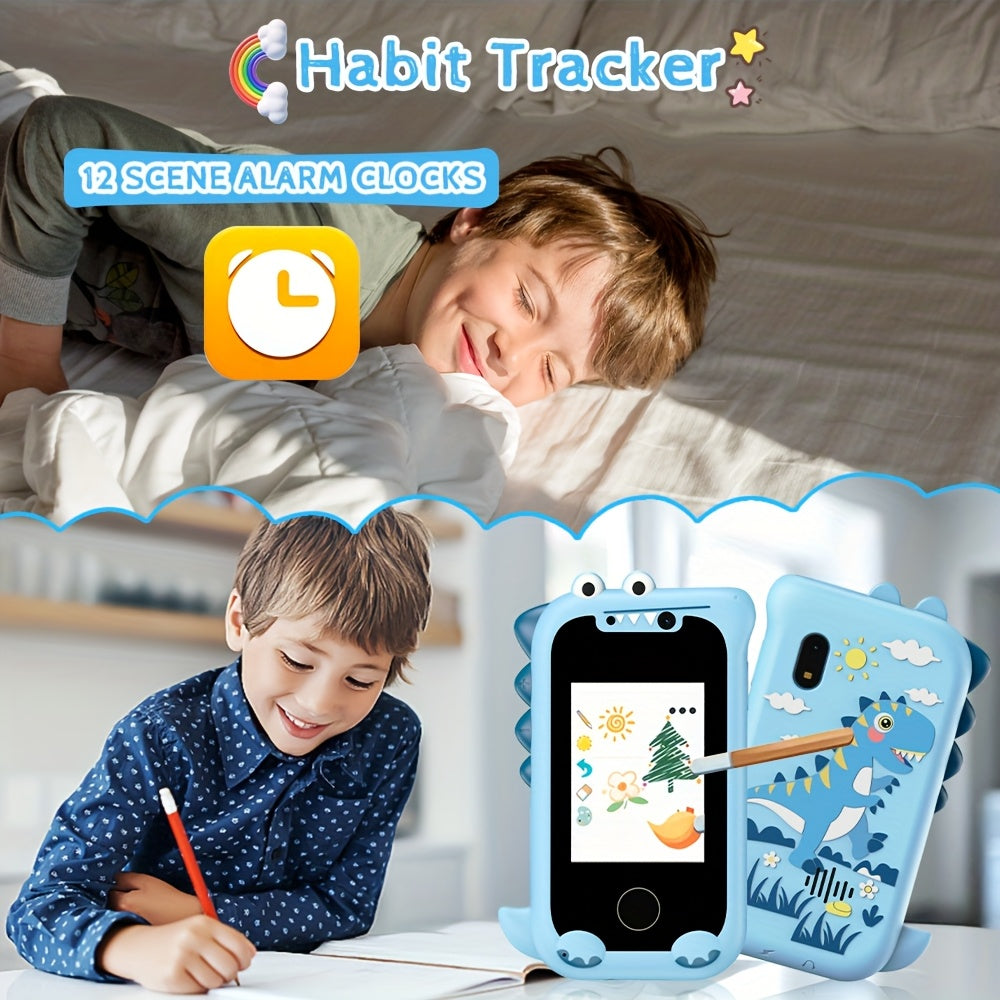 RIVGOT Dinosaur Smartphone Toy Touch Screen Camera Fun Learning