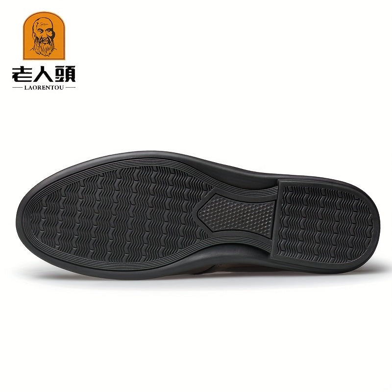 LAORENTOU Men's Perforated Lace Up Dress Shoes