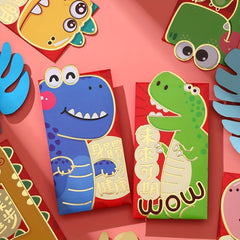 6 12pcs Dragon Year Red Envelope Cartoon 3D Lucky Universal Red Envelope