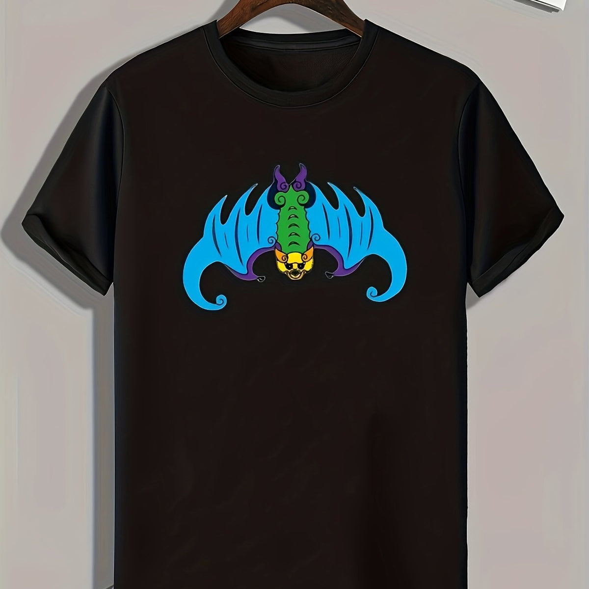 Monster Pattern Print Men's Sports T-shirt for Fitness Activities