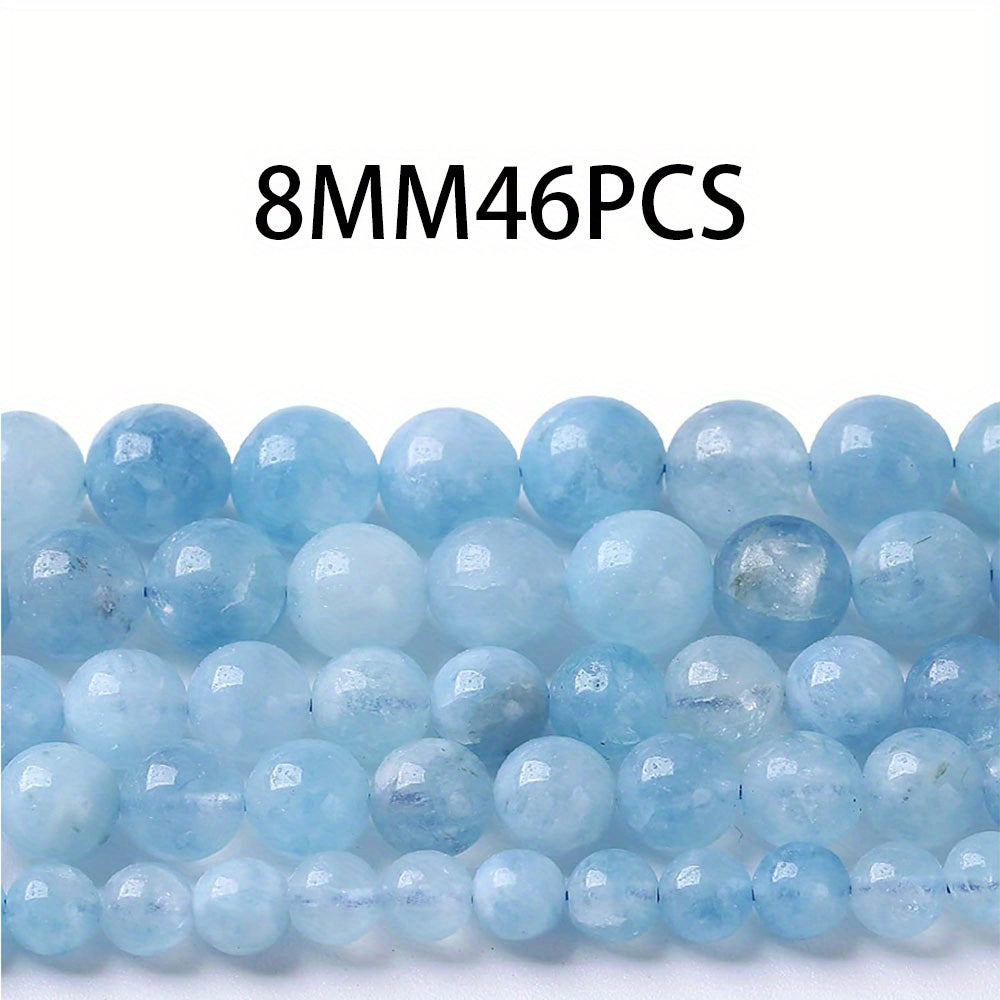 6mm 10mm Aquamarines Natural Stone Loose Beads