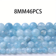 6mm 10mm Aquamarines Natural Stone Loose Beads
