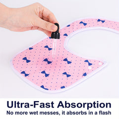 4 Pcs Baby Bandana Drool Bibs Set 100% Organic Cotton for Girls Newborn