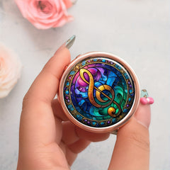 Rose Gold 3 Compartment Pill Box Case Portable Tablet Vitamin Holder