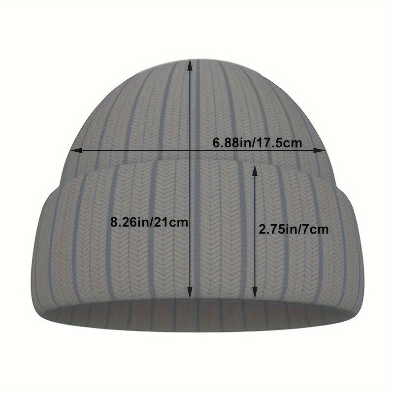 Winter Knitted Beanie Hat with Ear Protection for Outdoor Skiing