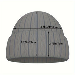 Winter Knitted Beanie Hat with Ear Protection for Outdoor Skiing