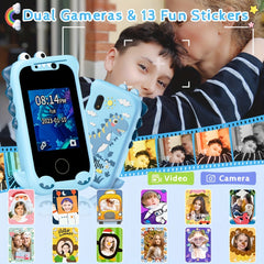 RIVGOT Dinosaur Smartphone Toy Touch Screen Camera Fun Learning