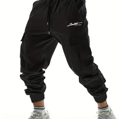Casual Drawstring Cargo Pants Men's Joggers for Outdoor