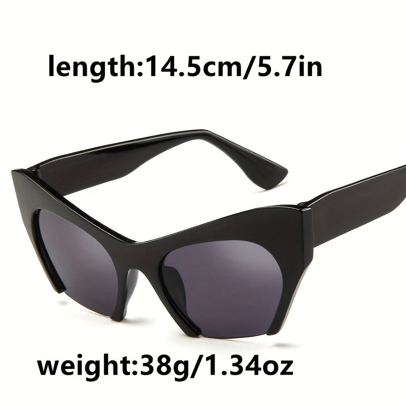 Y2K Cat Eye Sunglasses UV400 Sun Shades for Summer Beach Party