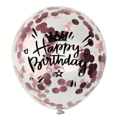 15pcs Happy Birthday Latex Printed Balloons 30 48 Cm Yellow Rose Golden