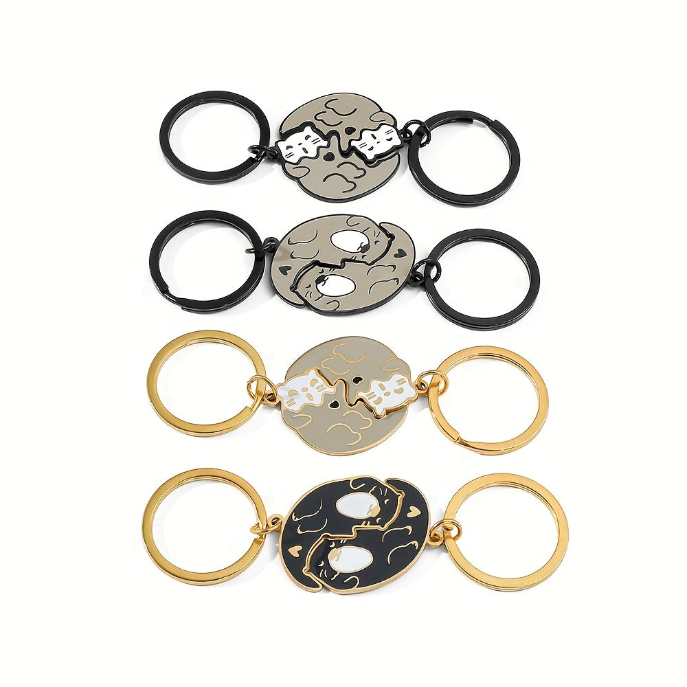Couple Zinc Alloy Keychain Romantic Gift Anniversary Birthday Accessories Men