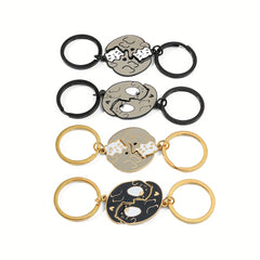 Couple Zinc Alloy Keychain Romantic Gift Anniversary Birthday Accessories Men