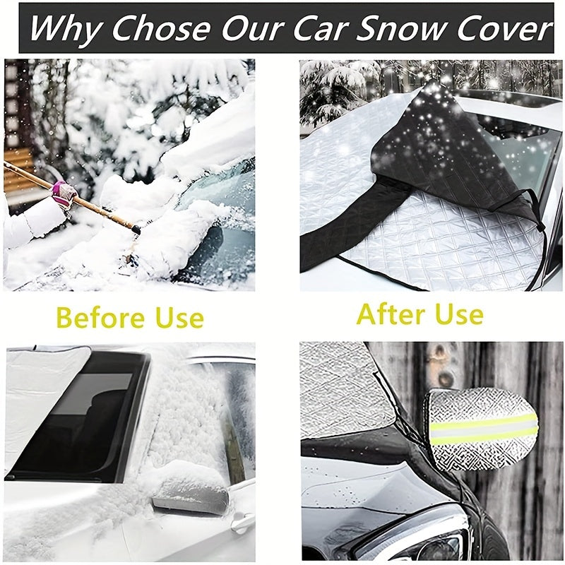 Car Snow Cover Front Windshield Waterproof Magnetic Sunshade Cover