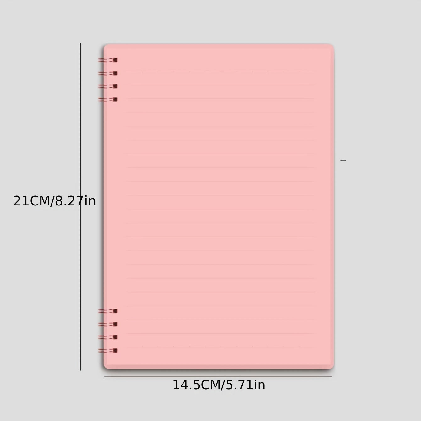A5 Pink Coil Notepad 80 Sheets Single Book