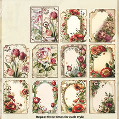 30pcs Lost Garden Series Art Diary Decoration Underlay Notes