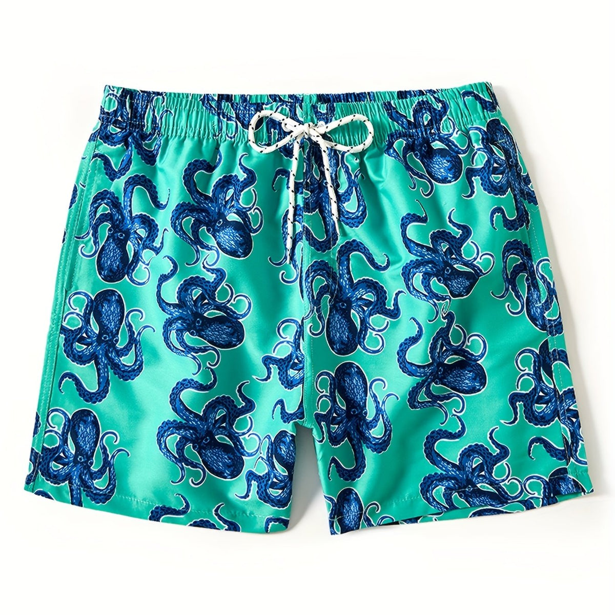 Octopus Pattern Men's Swim Trunks Quick Dry Beach Shorts Swimwear