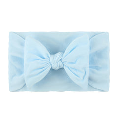 Baby Girls Stretch Solid Bow Nylon Headband