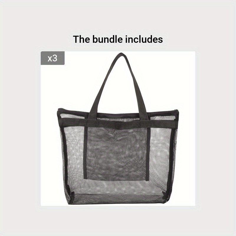 Quick Dry Mesh Shower Bag with Zipper and Inner Pouch
