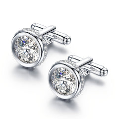 Alloy Crystal Shirt Cufflinks For Men