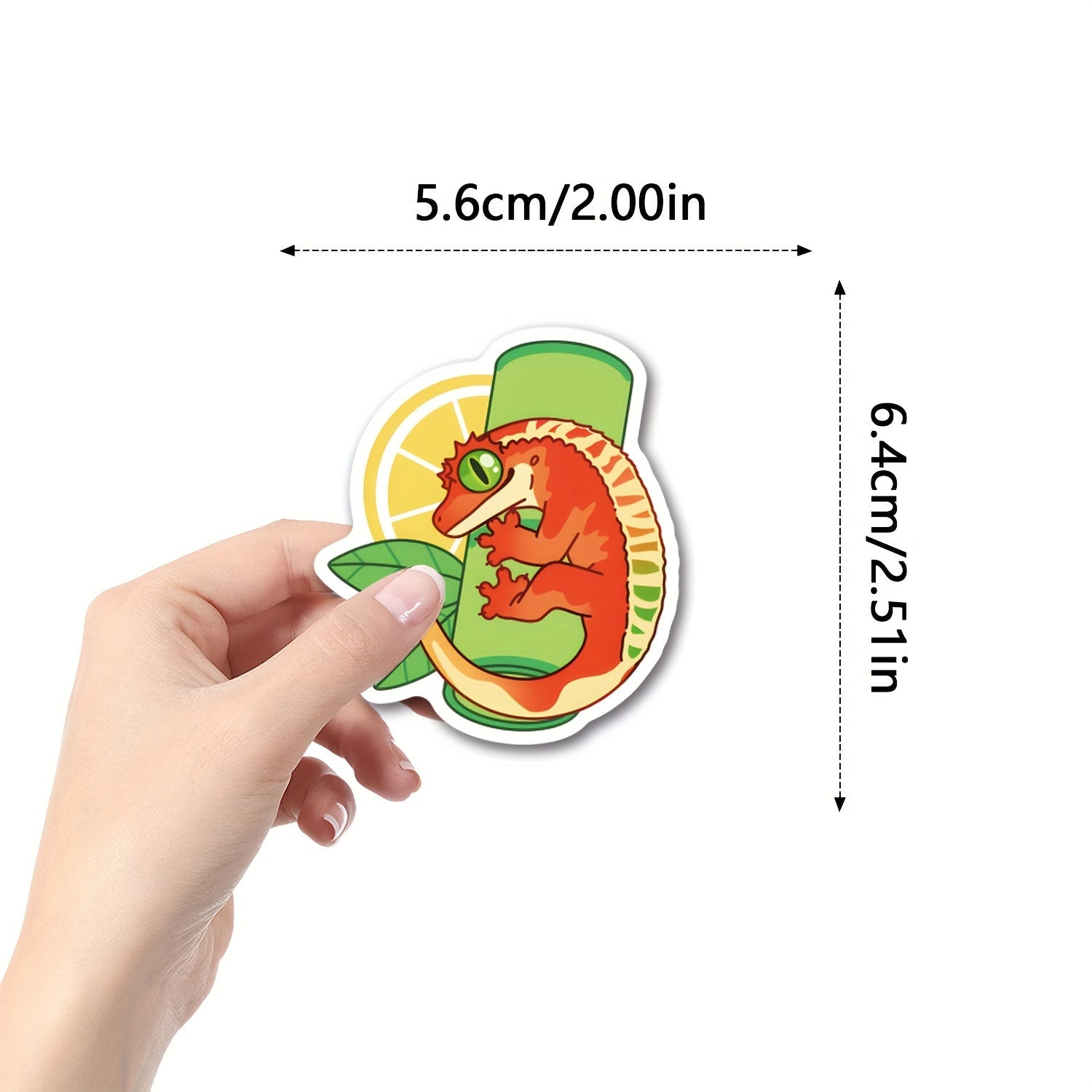 55pcs Reptile Cartoon Stickers Vinyl Decals Multicolor for Laptops Water Bottles