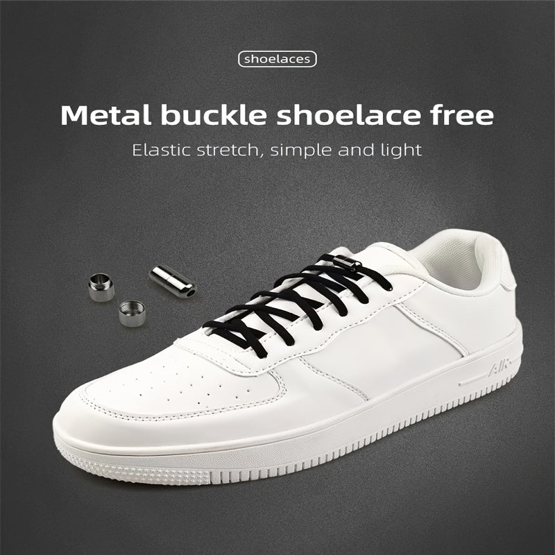 Elastic Laces Sneakers Round Shoelaces Without Ties Quick Shoelace