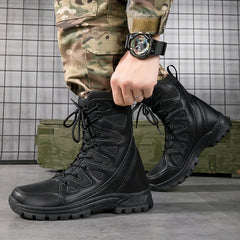 Men's Combat Boots Casual Lace Up Walking Hiking Outdoor Shoes Army Boots