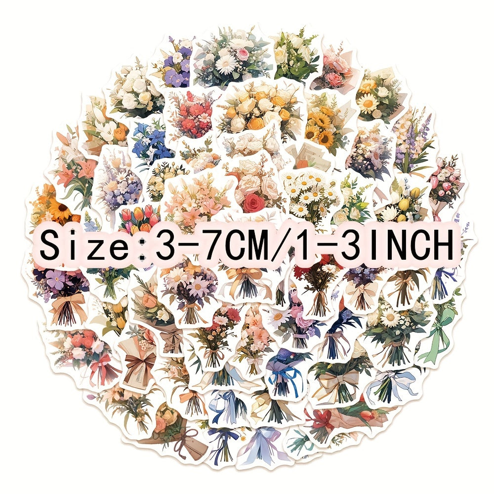 60pcs Confession Bouquet Graffiti Stickers Laptop Water Cup Decor