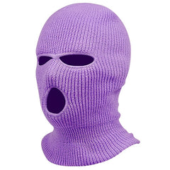 Winter Warm Head Cover 3 hole Knitting Ski Mask Cold Proof Riding Full Face Mask