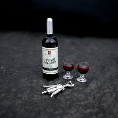 Micro Wine Scene Ornament Micro Oak Barrel Dollhouse Accessories