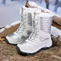 Women's Waterproof Snow Boots Comfortable Solid Shoes