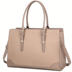 Large Capacity Laptop Bag for Women Waterproof PU Leather Office Briefcase