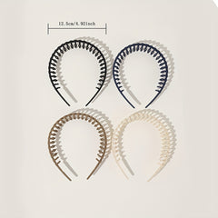 4pcs Wavy Headband Nonslip Style Hair Accessories