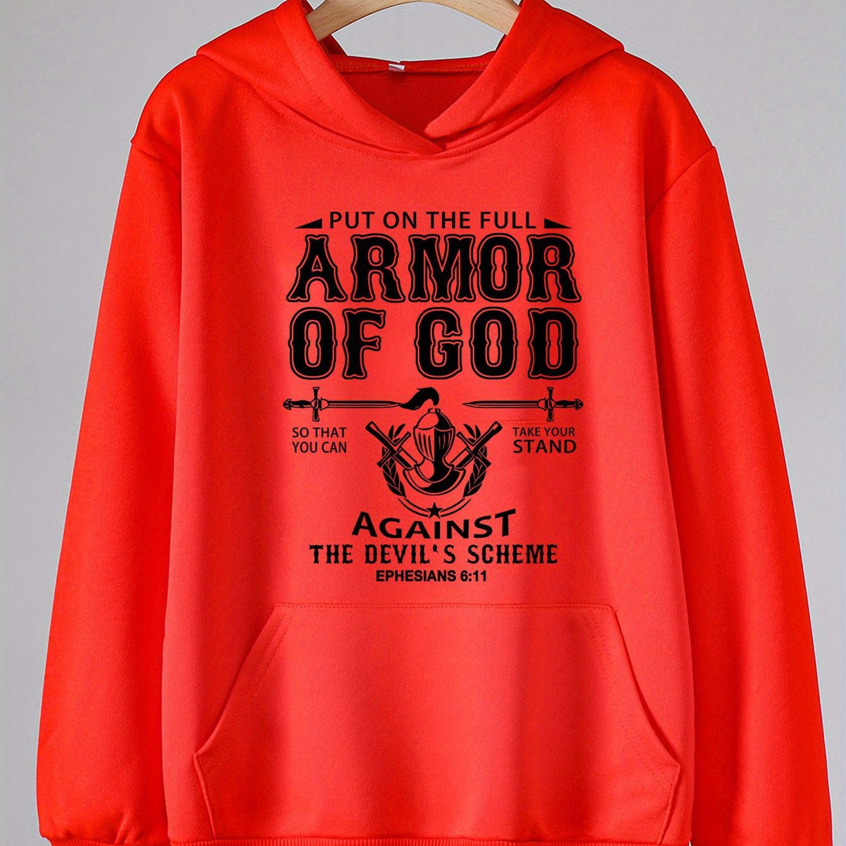 Girls Armor Of God Hoodie Long Sleeve Casual Sweatshirt