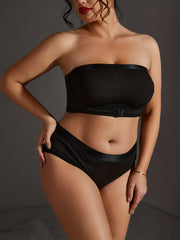  Ribbed Body Shaping Bra & Underwear Lingerie Set