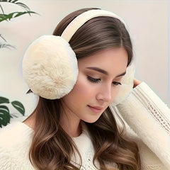 Boho Plush Earmuffs, Foldable & Warm