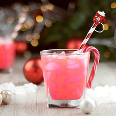 12pcs Cartoon Christmas Straw Cover Reusable Dustproof Straw Plugs Cup Accessori