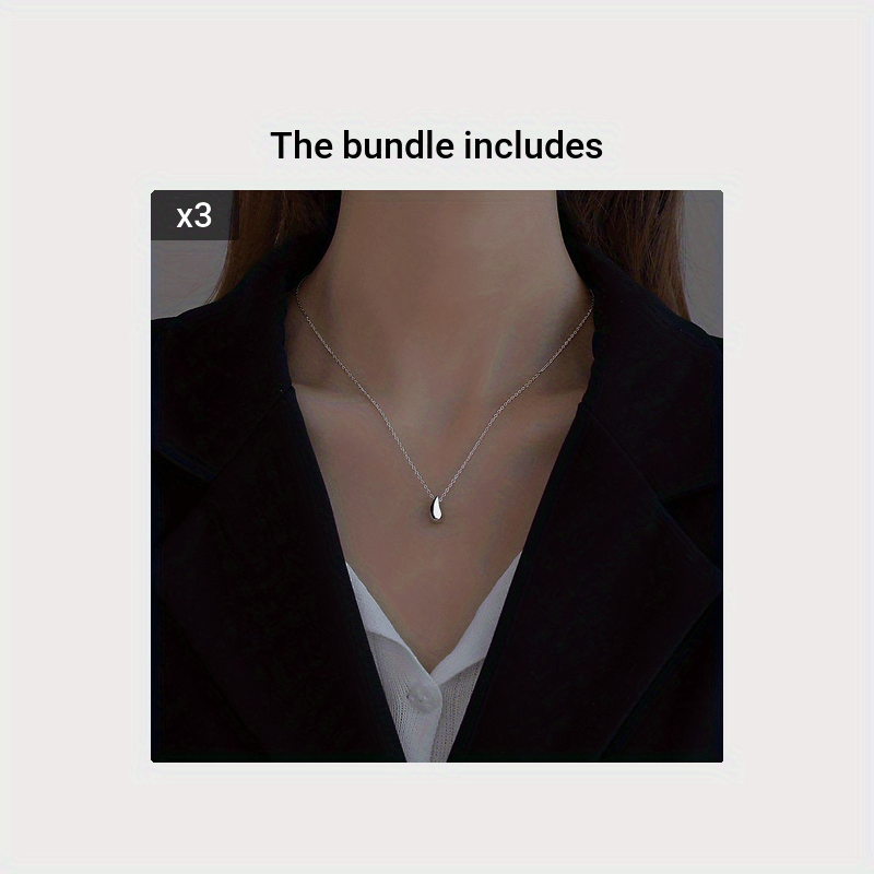 Water Droplet Necklace Female Niche Sense Clavicle Chain Wedding Accessories
