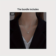 Water Droplet Necklace Female Niche Sense Clavicle Chain Wedding Accessories
