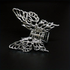 Silvery Metal Butterfly Hair Claw Clip for Women and Girls